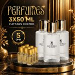 3x 50 ml Perfume + 9 Attar Free